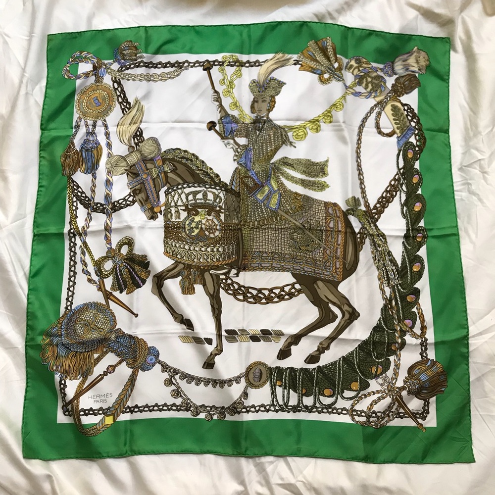 *SOLD* *RARE* Hermes Silk Scarf “Le Timbalier” - Picture 1 of 8